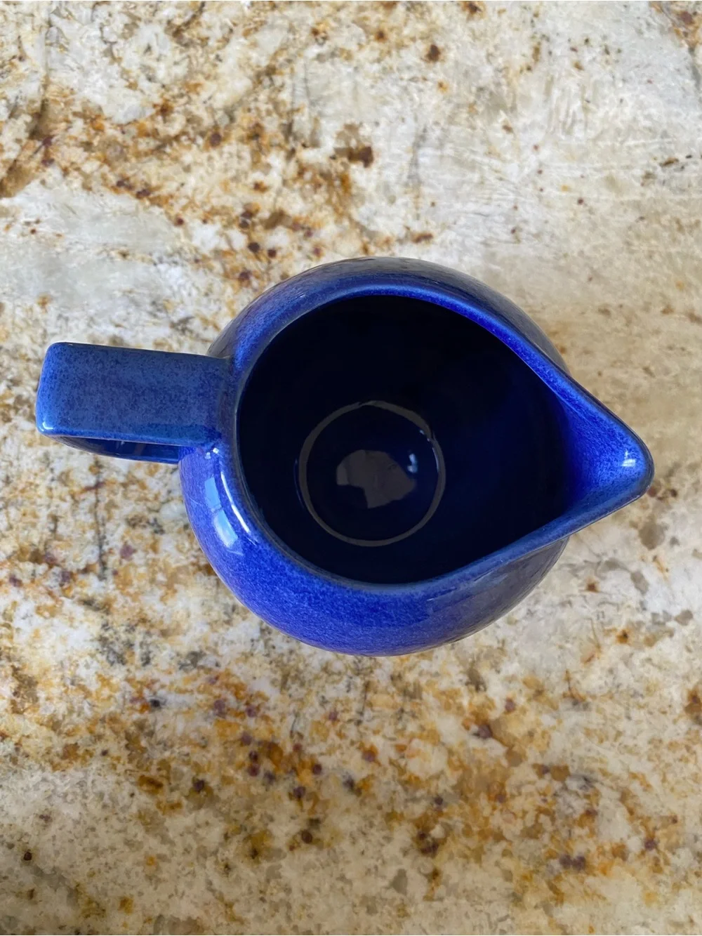 Sasaki Colorstone Textured Sapphire Blue creamer and sugar set